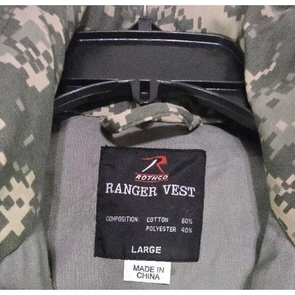 Rothco Ranger Vest Large Digital Camouflage Tactical Hunting Utility - Picture 2 of 2